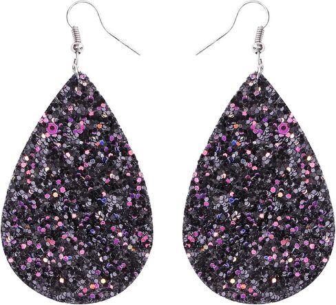 lureme Faux Leather Earrings Set for Women Lightweight Teardrop Handmade Leaf Earrings (er006191) in Saudi Arabia
