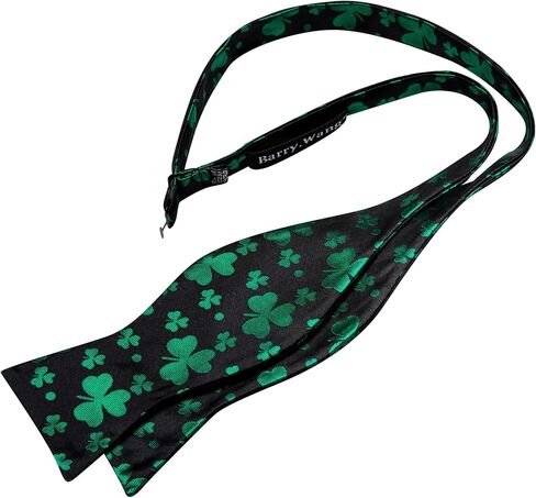 Barry.Wang Mens Bow Ties Paisley Solid Color Self Tie Flower Bowtie Set Handkerchief Cufflinks Silk Wedding Party Classic in Kuwait