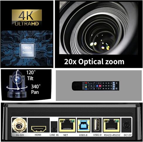 Full NDI PTZ Camera HDMI/SDI/USB3.0 IP PoE Live Streaming NDI Camera 20X Optical Zoom 1080P 60FPS for Church Worship Live Video Conference Camera Works with Zoom,OBS,TikTok,YouTube,etcEvents in Saudi Arabia