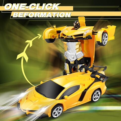 ألعاب سيارات تعمل بالتحكم عن بعد - سيارات RC المتحولة للأطفال، ألعاب تحويل روبوت السيارة، ألعاب هدية للأطفال لعمر 3 4 5 6 7 8 10 12 عامًا in Kuwait