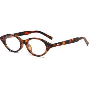 Blue Light Blocking Glasses for Women Men Retro 90s Oval Frame Glasses Computer TV Eyeglasses Anti Eyestrain