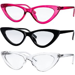 Yogo Vision Blue Light Blocking Glasses Retro Cateye Eyeglasses for Women Light Spring Hinge Plastic Frame