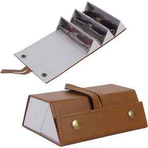 Sunglasses travel Case, Sunglasses travel case with 3 slots, foldable and pendable travel sunglasses case，Portable Eyeglasses Holder Glasses Storage