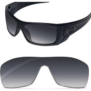 Performance Replacement Lenses Compatible with Oakley Batwolf OO9101 - Grey Gradient