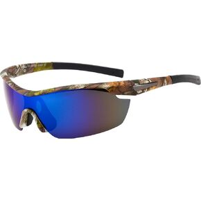 Hornz Polarized Sunglasses Men Camouflage Wrap Around Sport Frame Lightweight