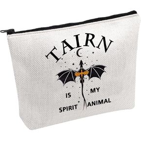 FOTAP FW Inspired Gift Romantasy Fantasy Bookish Gift Dragon Rider Makeup Bag 4th Wing Merch Book Bag for Fantasy Readers (TAIRN)
