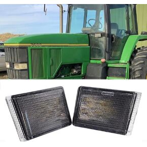 12V 60W RH&LH LED Headlight Outer Hood Working Light Flood Lamp Compatible With John Deere Tractor 7600, 7700, 7800, 7610, 7710, 7810+ RE151564, RE151565, RE39346, RE39347