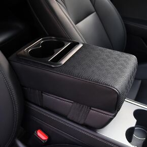 Upgraded Car Armrest Center Console Cover with Cup Holder – Rear Seat Armrest with Anti-Slip, Scratch-Resistant Design, Ideal for Family Trips, Multi-Functional Center Console with Secure-Large