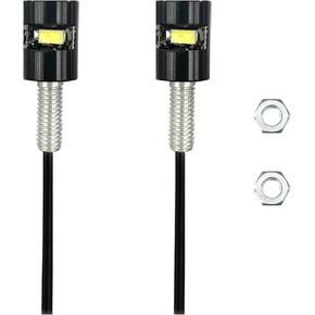 LED License Plate Light for Car -12V LED Bulb Motorcycle Tag Lights - Waterproof/Rainproof License Tag Screw Bolt Lamp with Aluminum Light Holder - Legal for Car Motorcycle Bike RV ATV Truck (2PCS)