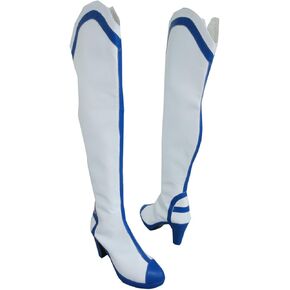 YuanCos Kill la Kill Satsuki Kiryuin White Halloween Cosplay Shoes Boots (Female US 8.5/EU40)