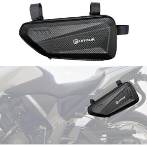Motorcycle Tool Bag 3L(2 * 1.5L) Motorcycle Storage Bags EVA Hard Shell Bag Waterproof Motorcycle Side Bag (Bag-Right+Left)