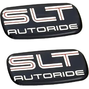 2Pcs SLT Autoride Badge Decal Replacement for 00-06 Exterior Trim Right or Left Emblem (Black Red Chrome)