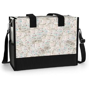 84hoods Large Tote Bag for Women with Pockets and Zipper for Travel, Work, Grocery. Gift for Book Lovers, Librarians.
