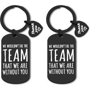Thank You Gift for Boss Coworker Coach Keychain Team Leader Supervisor Manager Appreciation Gift Birthday Christmas Retirement Gift for Soccer Baseball Swimming Coach Leader Appreciation Keychain 2Pcs