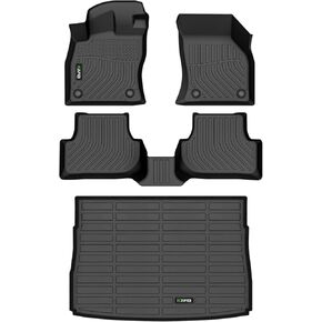 All Weather Floor Mats & Cargo Liner for Volkswagen Golf R 2022-2024 Custom Fit Full Set Floor Liners Custom VW Golf R Accessories - Black