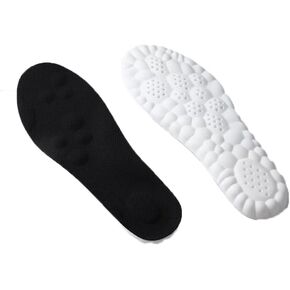 4D Cloud Technology Insole 4D Sports Memory Foam Insole, U-Shape Memory Foam Insole Ultra Soft Comfort Insole Soft Foot Protection Cloud Sense Insole (Orange, 7-10.5)