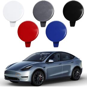 TOPUS Front Bumper Tow Hook Cover Towing Eye Cap Fit for Tesla Model Y 2020-2022 (Silver, Left Driver Side)