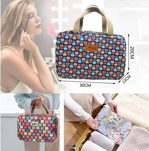 Large Makeup Bag Toiletry Bag for Women Make Up Bag Cosmetic Bag Toiletries Bag Brush Bags for Traveling (Navy Duck) in Kuwait