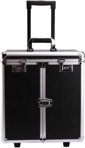 Rolling Jewelry Trolley Case with Drawers Sturdy Case for Travel and Vendor Showes Jewels Sets Display Organizer (Black 2) in Kuwait