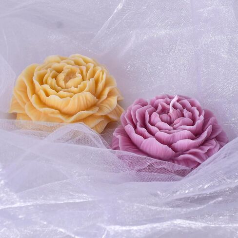 HOMYCOCO 8PCS Flower Silicone Molds Resin Candle Mold Set, 3D Bloom Rose Peony Fondant Mold for Chocolate Cake Decor Soap Candle Making Kit, Resin Mold for Epoxy Casting Polymer Clay Craft Gift in Kuwait