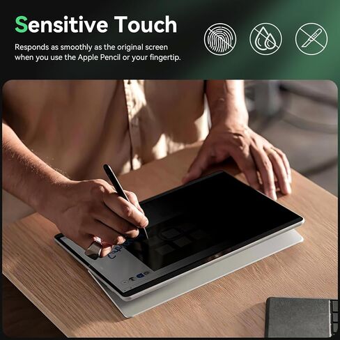 شاشة خصوصية نانو 13.5 بوصة لجهاز Microsoft Surface Laptop 6/5/4/3/2/1، طبقة قابلة للإزالة مضادة للتجسس، واقي أمان أسود، واقي شاشة غير لامع مضاد للوهج باللون الأزرق in Saudi Arabia