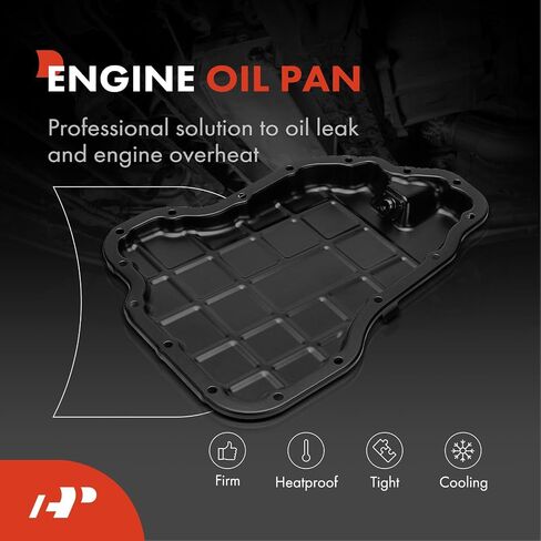 A-Premium Engine Oil Pan Sump with Drain Plug Compatible with Kia Sorento 2019-2020, Telluride 2020-2024, Cadenza 2019-2020 & Hyundai Palisade 2020-2024, 3.3L 3.8L, Replaces 215103LFB0 in Saudi Arabia