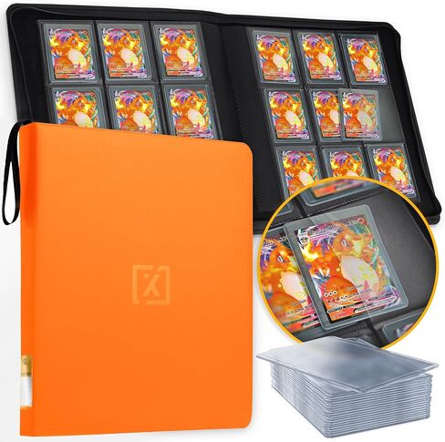 X PRO Toploader Binder | يحمل 252 محمل علوي | 20 محمل علوي متضمن | مجلد تحميل علوي ذو 9 جيوب | جيوب مزدوجة الجوانب بدون حلقات | مجلدات محمل علوي لـ TCG والرياضة | مساحة تخزين ممتازة مع اللودر العلوي in Kuwait