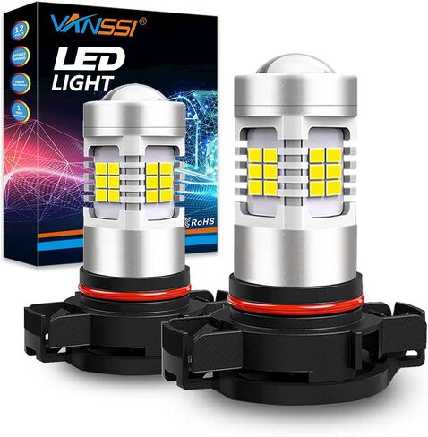 5202 5201 مصابيح الضباب LED، 6000K أبيض، 21-SMD Chips DRL لمبات، PS19W PS24W 9009 LED ضوء الضباب، حزمة من 2 in Saudi Arabia