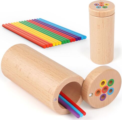 ألعاب Vanplay Montessori لعمر 1-3 سنوات ألعاب خشبية لفرز الألوان للأطفال الصغار بعمر 1 2 3، ألعاب المطابقة الحسية للرضع التنموية الدقيقة بعمر 18 شهرًا للأطفال الأولاد والبنات in Kuwait