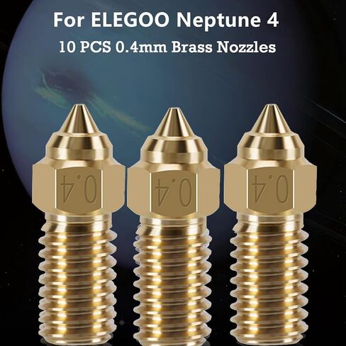15PCS Barss Nozzles Kit for Neptune 4, 3D Printer 7PCS 0.4mm and 2PCS 0.2mm, 0.6mm, 0.8mm, 1.0mm Nozzles Kit Only for Elegoo Neptune 4, Neptune 4 Pro in Saudi Arabia