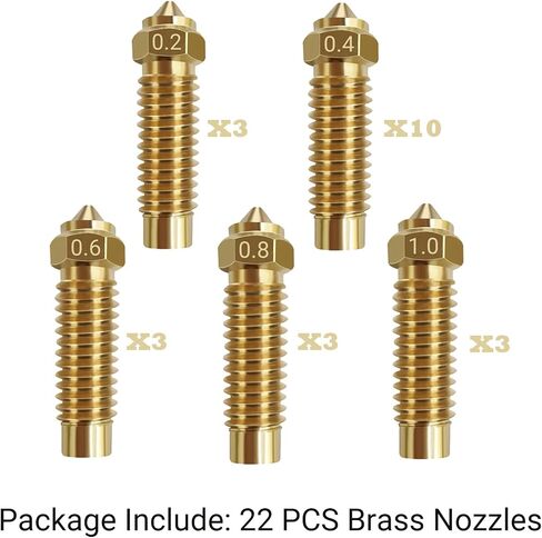 15PCS Barss Nozzles Kit for Neptune 4, 3D Printer 7PCS 0.4mm and 2PCS 0.2mm, 0.6mm, 0.8mm, 1.0mm Nozzles Kit Only for Elegoo Neptune 4, Neptune 4 Pro in Saudi Arabia