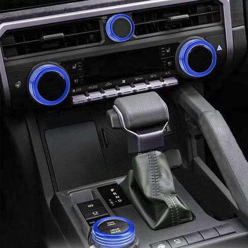 Tocatus for 2024 Toyota Tacoma with 14 inch Screen AC Air Conditioning Switch Knobs Audio Dirve Button Ring, Red Aluminum 4pcs in Saudi Arabia