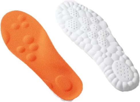 4D Cloud Technology Insole 4D Sports Memory Foam Insole, U-Shape Memory Foam Insole Ultra Soft Comfort Insole Soft Foot Protection Cloud Sense Insole (Orange, 7-10.5) in Saudi Arabia