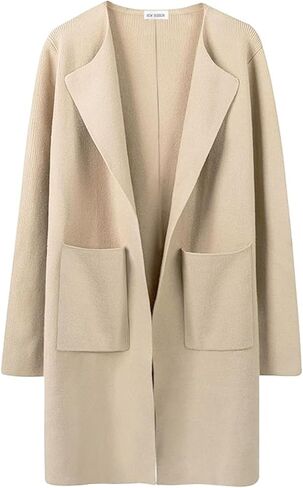 Gothden Women's Casual Open Front Cardigans Long Knit Sweaters Coat with Pockets in Saudi Arabia