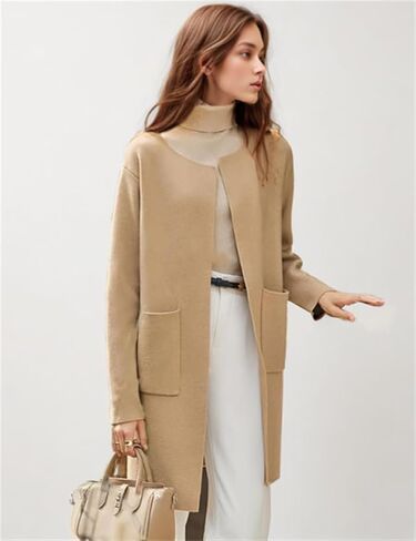 Gothden Women's Casual Open Front Cardigans Long Knit Sweaters Coat with Pockets in Saudi Arabia