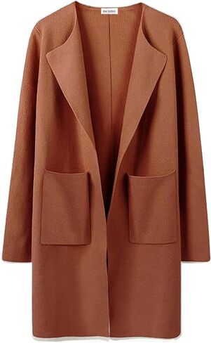 Gothden Women's Casual Open Front Cardigans Long Knit Sweaters Coat with Pockets in Saudi Arabia