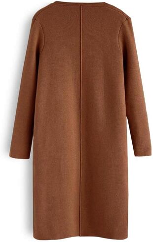 Gothden Women's Casual Open Front Cardigans Long Knit Sweaters Coat with Pockets in Saudi Arabia