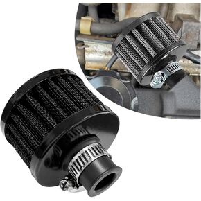12mm Mini Air Filter, Universal Motor Cold Air Intake Filter Breather, Auto Turbo Vent Intake Filter Cleaner, Crankcase Breather Car Accessories for Motorcycle Engine Parts (Purple)