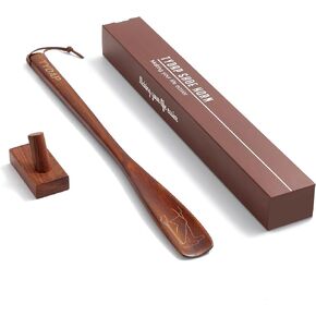 Wooden Shoe Horn, Shoehorn for Home and Traval Use, Shoe Horn Long Handle for Seniors Men Women