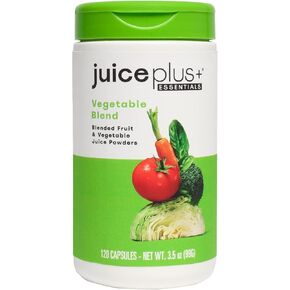 Juice Plus+ Vegetable Blend: with Broccoli, Parsley, Tomato & More - Plant-Based, Vegan, Gluten-Free, Non-GMO, Kosher - for Heart, Immune, Cognitive & Skin Health - 1 Bottle (60 Servings)