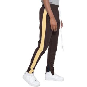 WEIV GEAR Men’s Track Pants – Classic Slim Fit Side Stripe Drawstring Waist Ankle Zipper Active Workout Joggers Sweatpants