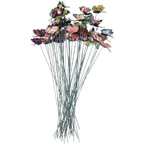 50pcs Set Butterfly Sticks Decorative Artificial Decor Garden Butterfly Stick Artificial Flowers Stakes Sticks Dragonfly Outdoor Decor Butterfly Artificial 3D Branch