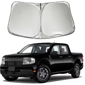 Car Windshield Sun Shade Sunshade for Ford Ranger 2025 2024-2019 Maverick 2025 2024 2023 2022 Lariat Raptor Wildtrak Plus XL XLT Truck Accessories, Foldable Car Front Window Sun Shield Visor