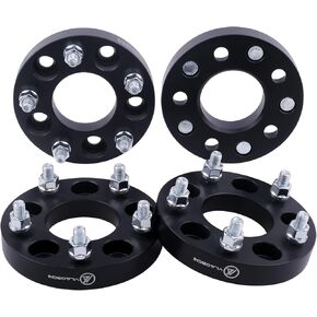 VLAOSCHI Black Forged 5x5.5 to 5x135 Wheel Adapters 1 Inch with 1/2" Studs Compatible with Dodge-Ford 5x139.7 to 5x135 Wheels for 1994-2001 RAM1500 | 1975-1996 F150 | 1976-1986 CJ5 CJ6 CJ7-Pack of 4 in Kuwait