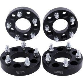 VLAOSCHI Black Forged 5x5.5 to 5x135 Wheel Adapters 1 Inch with 1/2" Studs Compatible with Dodge-Ford 5x139.7 to 5x135 Wheels for 1994-2001 RAM1500 | 1975-1996 F150 | 1976-1986 CJ5 CJ6 CJ7-Pack of 4