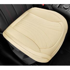 SanQing 2 Pack Faux Leather Car Seat Covers, Front Bottom Seat Cushion Covers for Cars,Luxury Anti-Slip and Full Wrap Bottom Auto Seat Protectors Fit Most Vehicles (Black, Front Seat)