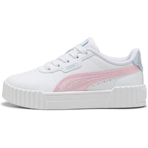 PUMA Carina Sneaker, White-Rose Mauve-Cool Weather, 11.5 US Unisex Little Kid