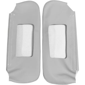 Car Sun Visor Cover Fits for Chevy Camaro Firebird 1993-2002, Microfiber Leather Left and Right Sun Visor Replacement Cover Skin Gray (Leather Part Only)