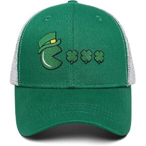 St Patricks Day Embroidered Trucker Hat for Men and Women Saint Pattys Shamrock Adjustable Washable Baseball Cap Gifts