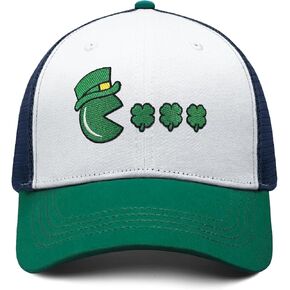 St Patricks Day Embroidered Trucker Hat for Men and Women Saint Pattys Shamrock Adjustable Washable Baseball Cap Gifts in Saudi Arabia
